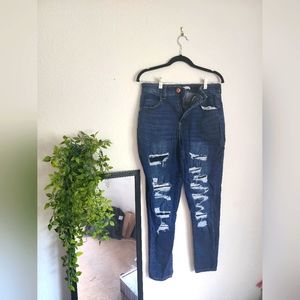 Curvy High-rise Distressed Skinny Jeans | Size: 13